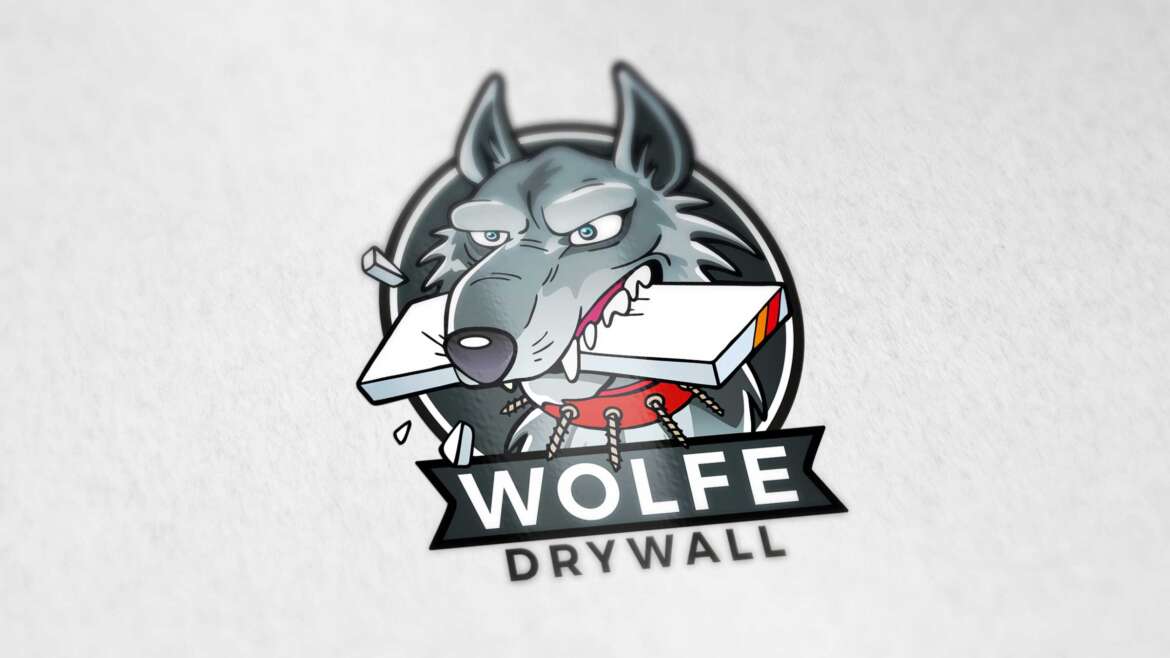 Wolfe Drywall Logo Design